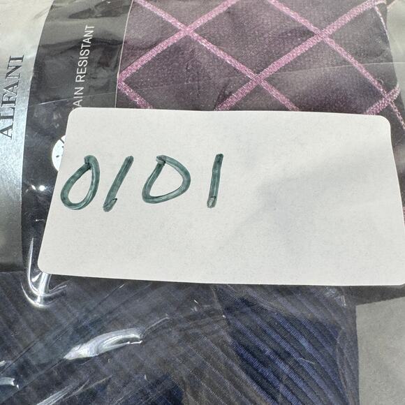 ALFANI ALFATECH Mens Necktie Andree Solid Navy Stain Resistant New - Picture 9 of 9